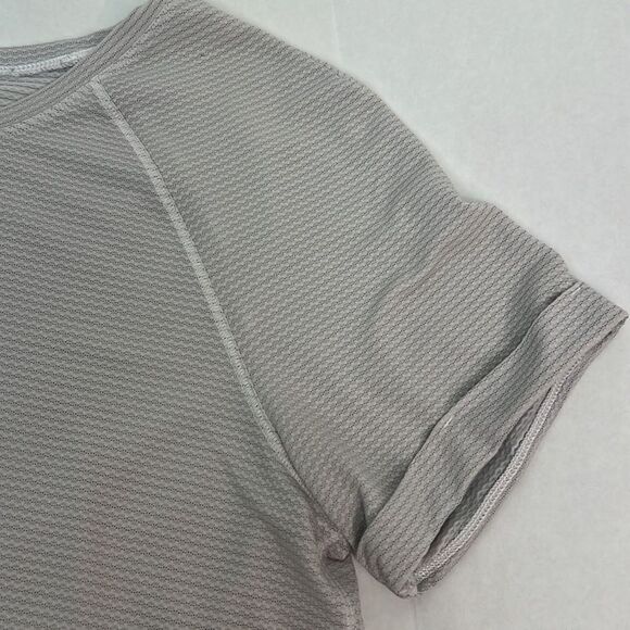 Lululemon gray open up tie-back tee size 8 E UC - Picture 4 of 13